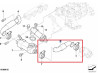 Tuyau / Durite vanne EGR avec collier X2 pour BMW Série 3 E46 (diesel uniquement)