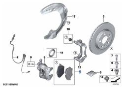 Plaquette de frein avant avec témoin d'usure pour BMW Série 4 G22 G23