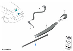Balai essuie-glace arrière pour BMW Série 3 G21