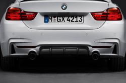 Diffuseur arrière noir mat BMW M Performance pour BMW Série 4 F32 F33 F36 GC (435i / 440i uniquement)