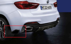 Déflecteurs latéraux arrière noir brillant Heck Flap gauche et droit M Performance pour BMW X6 F16