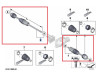 Cardan arbre de sortie avec joint  (coté au choix) pour BMW X3 E83