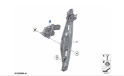 Mécanisme de lève-vitre arrière (côté au choix) pour BMW X3 E83