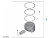 Pistons X4 / Mécanisme d'embiellage avec gicleurs d'huile X4 pour BMW Série 4 F32 F33 F36 GC  (28i / 28i uniquement)