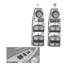 Interrupteur de lève-glace coté conducteur pour BMW Série 3 F34 Gran Turismo