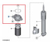 Palier d'amortisseur ARRIERE avec écrous six pans - BMW X2 F39
