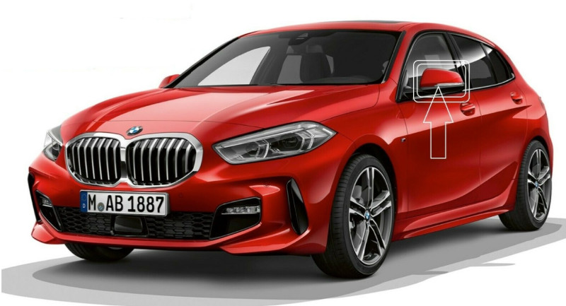 Cache de rétroviseur extérieur en apprêt pour BMW Série 1 F40