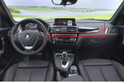 Placage tableau de bord noir brillant Sport (korallrot matt) pour BMW Série 1 F20 F21 LCI (phase 2)