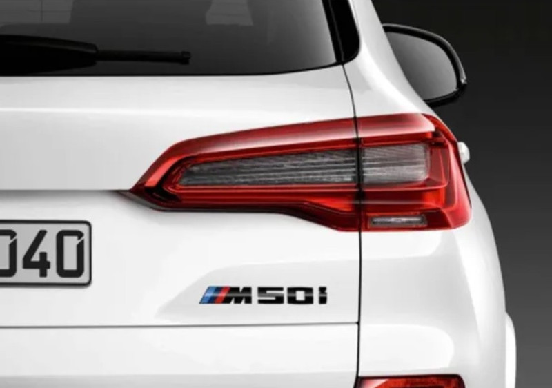 Logo de coffre noir "M50i" pour BMW X3 X4 X5 X6 X7