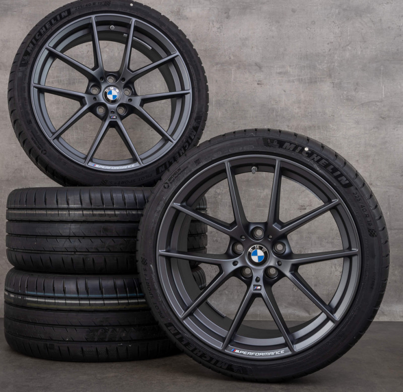 Roues complètes été 19" / 20" style 763M jet black matt pour BMW M3 F80 M4 F82 F83