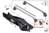 Cache avec étrier pour barres de toit BMW X1 E84