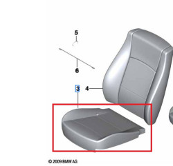 Garnissage de base siège sport cuir coté au choix (lcsw schwarz ) (noir) pour BMW Série 6 F12 F13 F06 GC