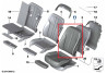 Revetement dossier sport cuir siège CONDUCTEUR (lcsw schwarz  (noir) pour BMW Série 6 F12 F13 F06 GC