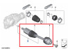 Arbre de sortie avant gauche (L 614mm) pour BMW Série 7 G11 G12