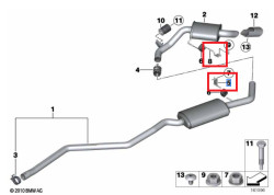 Supports système d'échappement pour BMW Série 1 E87