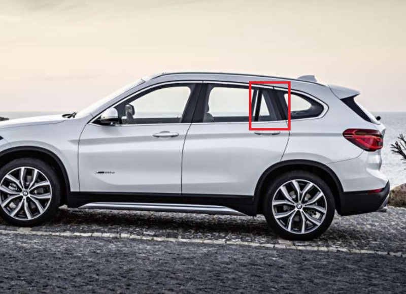 Vitre fixe custode arrière AVEC JOINTS (coté au choix) pour BMW X1 F48