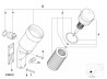 Filtre à huile complet avec couvercle plastique pour BMW Z3 E36 (1.8i / 1.9i uniquement)