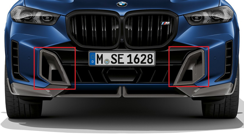 Caches entrées d'air frein carbone droit / gauche (M Performance) en carbone BMW M Performance BMW X5 G05 LCI (phase 2)