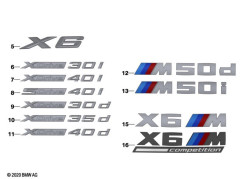 Logo de coffre pour BMW X6 G06
