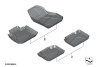 Jeu de tapis de sol tout temps "baquet" (jeu de 4 tapis) pour BMW X2 U10
