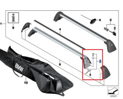 Jeu de vis de fixation de barres de toit pour BMW Série 4 F32 F33 F36 Gran Coupé