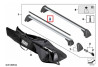 Moulures caoutchouc (jeu de 2)  pour barres de toit verrouillables BMW X1 F48