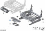 Support réglage appuie-cuisses avec élément de fixation pour rembourrage pour BMW Série 1 F20 F21