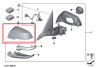 Coque de rétroviseur extérieur en apprêt (côté au choix) pour BMW Série 2 F22 Coupé F23 Cabriolet