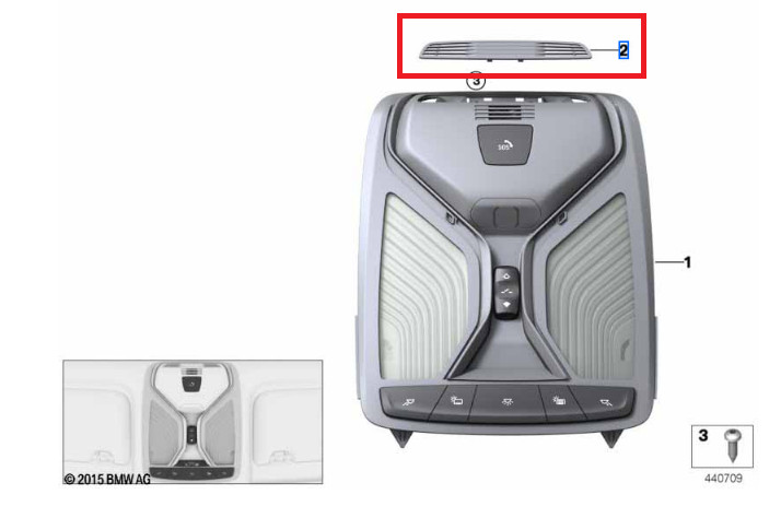 Cache module multifonction de toit pour BMW Série 3 G20 G21