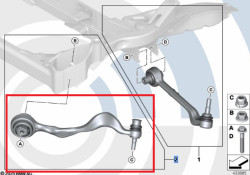 Kit de réparation tirants de chasse ESSIEU AVANT pour BMW X1 E84