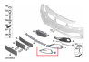 Cache chromé (modern line) de grille d'entrée d'air (coté au choix) de pare-chocs (non PACK M) pour BMW Série 4 F32 F33 F36 GC