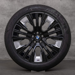 Jante 20" Style 906 aerodynamik en alliage léger poli finition brillante pour BMW X3 G45