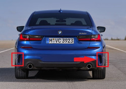 Cache grille pare-chocs ARRIERE (MSP/MPA) (côté au choix) pour BMW Série 3 G20 G21