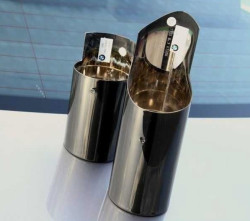 Embouts d'échappement noirs pour BMW Série 3 E90 E91 LCI