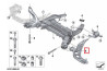 Bras transversal avec silentbloc ac vis et écrous GAUCHE (conducteur) ESSIEU AVANT BMW Série 2 Active Tourer F45 Gran Tourer F46