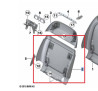 Panneau arrière inférieur de siège AVANT  (schwarz) pour BMW X5 F15 X6 F16