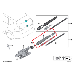 Cache de bras d'essuie-glace pour BMW X1 U11